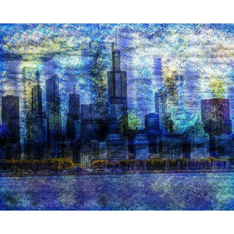 Citiscape New 3 Black Modern Wood Framed Art Print with Double Matting by Gibbons, Lauren