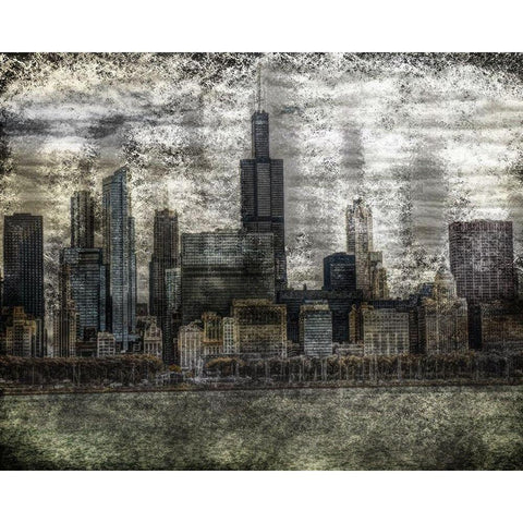Citiscape New 3B White Modern Wood Framed Art Print by Gibbons, Lauren