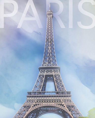 Paris 1b White Modern Wood Framed Art Print with Double Matting by Gibbons, Lauren