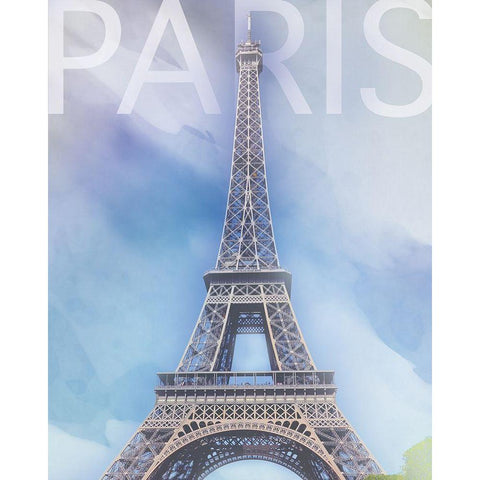 Paris 1b Black Modern Wood Framed Art Print with Double Matting by Gibbons, Lauren