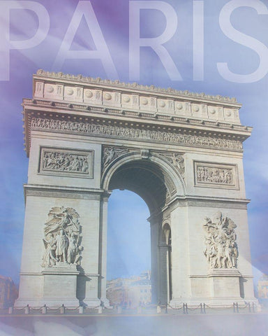 Paris 2b White Modern Wood Framed Art Print with Double Matting by Gibbons, Lauren