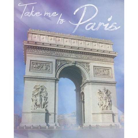 Paris 2 Quote White Modern Wood Framed Art Print by Gibbons, Lauren