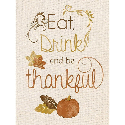 Eat Drink Black Modern Wood Framed Art Print by Gibbons, Lauren