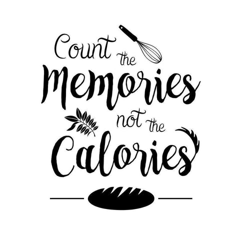 Memories Calories White Modern Wood Framed Art Print by Gibbons, Lauren