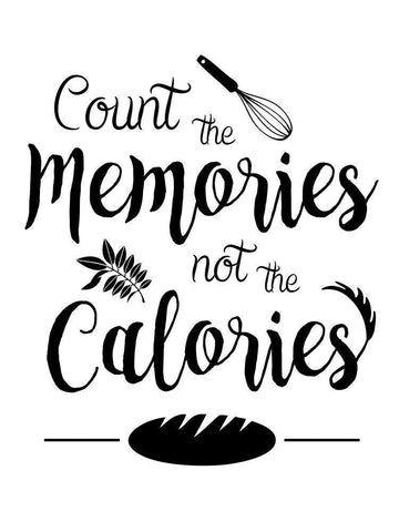 Memories Calories White Modern Wood Framed Art Print with Double Matting by Gibbons, Lauren