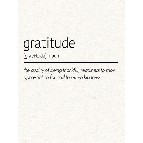 Gratitude Gold Ornate Wood Framed Art Print with Double Matting by Gibbons, Lauren