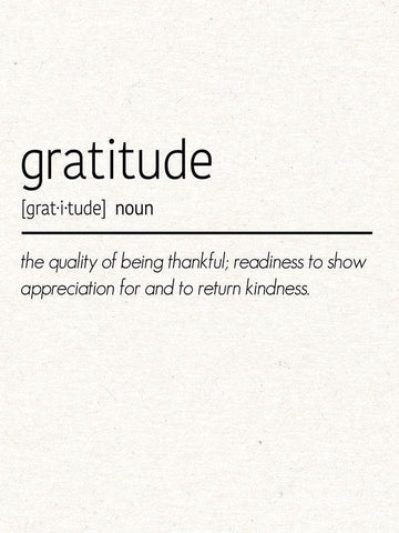 Gratitude White Modern Wood Framed Art Print with Double Matting by Gibbons, Lauren