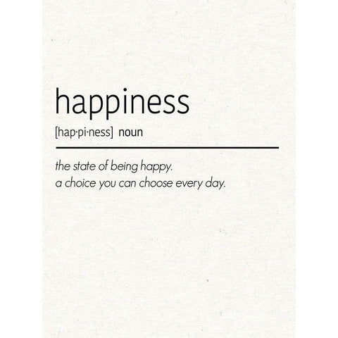 Happiness White Modern Wood Framed Art Print by Gibbons, Lauren