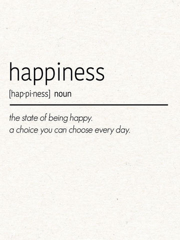 Happiness Black Ornate Wood Framed Art Print with Double Matting by Gibbons, Lauren