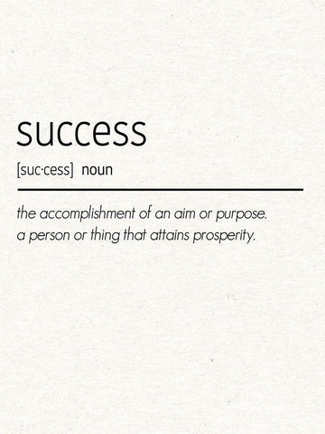 Success Black Ornate Wood Framed Art Print with Double Matting by Gibbons, Lauren