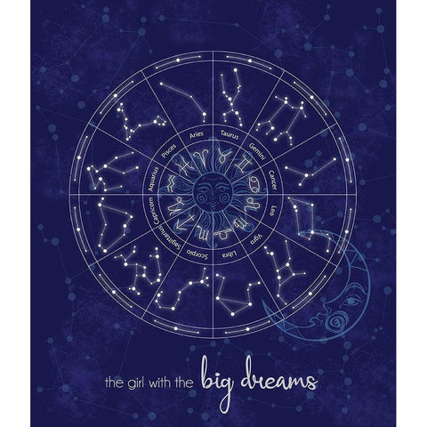 Stars Big Dreams Gold Ornate Wood Framed Art Print with Double Matting by Gibbons, Lauren