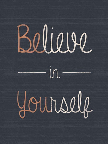Be You White Modern Wood Framed Art Print with Double Matting by Gibbons, Lauren