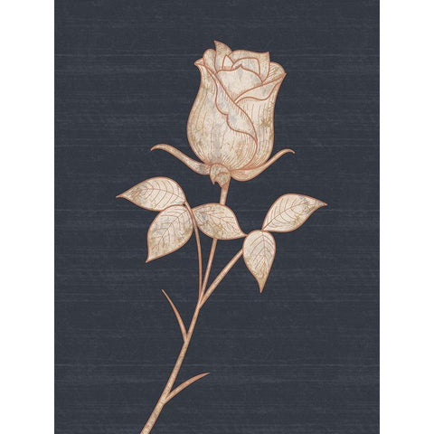 Flower 1 Black Modern Wood Framed Art Print by Gibbons, Lauren