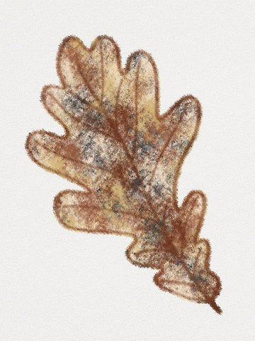 Watercolor Leaf 2 White Modern Wood Framed Art Print with Double Matting by Gibbons, Lauren