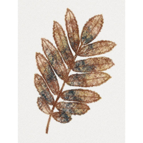Watercolor Leaf 3 Gold Ornate Wood Framed Art Print with Double Matting by Gibbons, Lauren