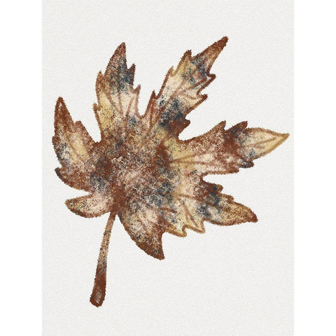 Watercolor Leaf 4 Gold Ornate Wood Framed Art Print with Double Matting by Gibbons, Lauren