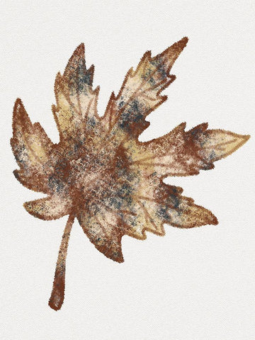 Watercolor Leaf 4 Black Ornate Wood Framed Art Print with Double Matting by Gibbons, Lauren