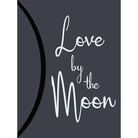 Moon Love White Modern Wood Framed Art Print by Gibbons, Lauren