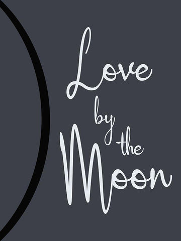 Moon Love White Modern Wood Framed Art Print with Double Matting by Gibbons, Lauren