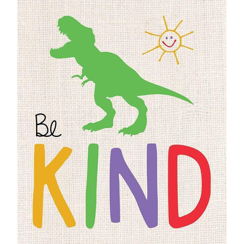 Be Kind Trex 2 Black Modern Wood Framed Art Print with Double Matting by Gibbons, Lauren