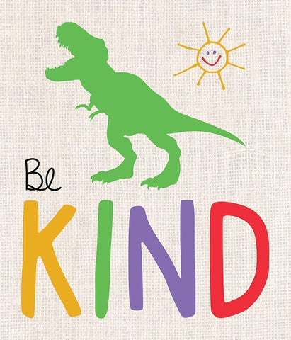 Be Kind Trex 2 White Modern Wood Framed Art Print with Double Matting by Gibbons, Lauren