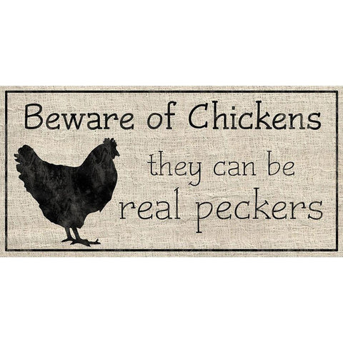 Peckers White Modern Wood Framed Art Print by Gibbons, Lauren