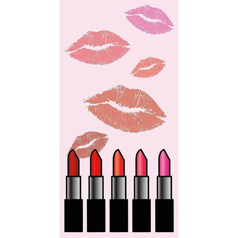 Lipstick Black Modern Wood Framed Art Print with Double Matting by Gibbons, Lauren