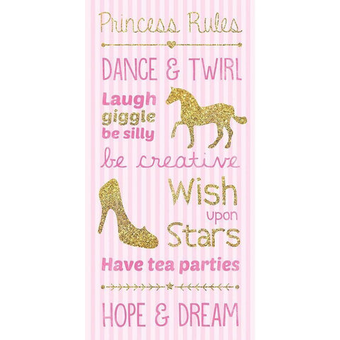 Princess Pink Dreams 2 White Modern Wood Framed Art Print by Gibbons, Lauren