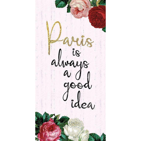 Paris Ideas 1 Gold Ornate Wood Framed Art Print with Double Matting by Gibbons, Lauren