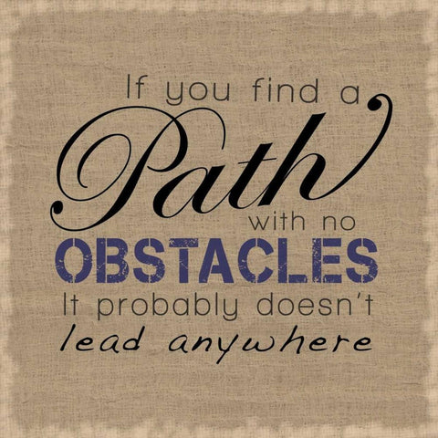 No Obstacles White Modern Wood Framed Art Print with Double Matting by Gibbons, Lauren