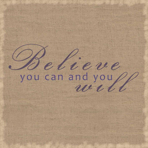Believe You Can Gold Ornate Wood Framed Art Print with Double Matting by Gibbons, Lauren
