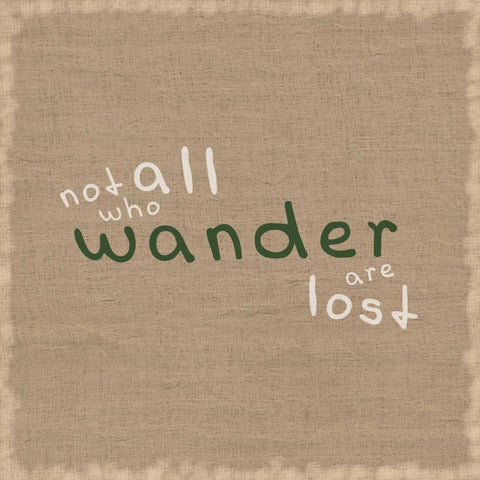Not All Who Wander Gold Ornate Wood Framed Art Print with Double Matting by Gibbons, Lauren