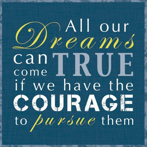 Have The Courage Black Modern Wood Framed Art Print with Double Matting by Gibbons, Lauren