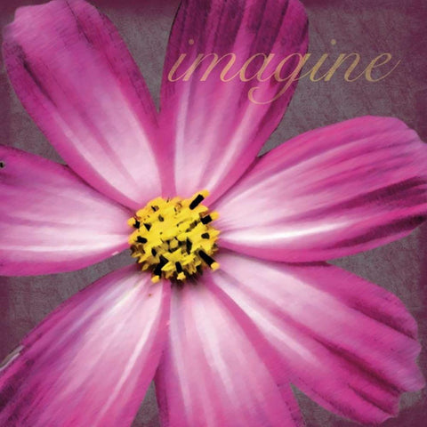 Imagine Flower Black Modern Wood Framed Art Print with Double Matting by Gibbons, Lauren