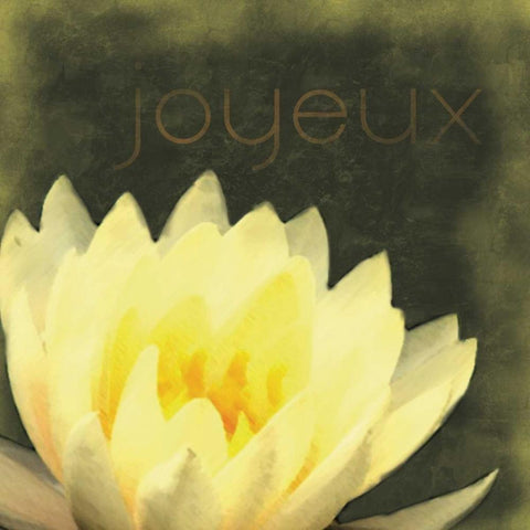 Joyeux Flower Black Modern Wood Framed Art Print by Gibbons, Lauren