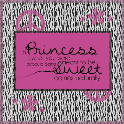 Princess is What You Were Black Modern Wood Framed Art Print with Double Matting by Gibbons, Lauren