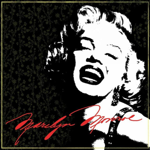 Marilyn Portrait D Black Ornate Wood Framed Art Print with Double Matting by Gibbons, Lauren