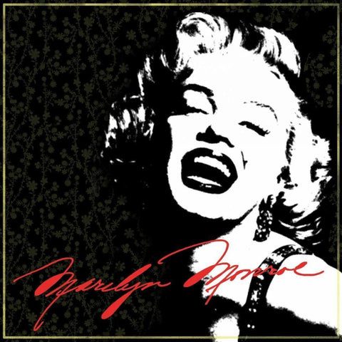 Marilyn Portrait D Black Modern Wood Framed Art Print with Double Matting by Gibbons, Lauren