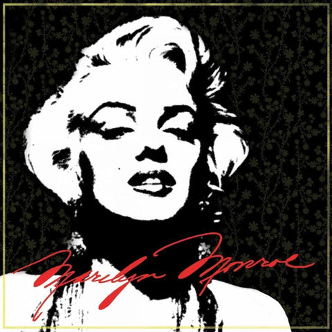 Marilyn Portrait F Black Ornate Wood Framed Art Print with Double Matting by Gibbons, Lauren