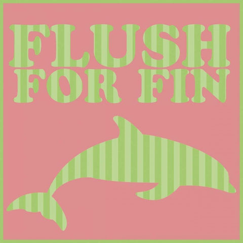 Flush For Fun White Modern Wood Framed Art Print by Gibbons, Lauren