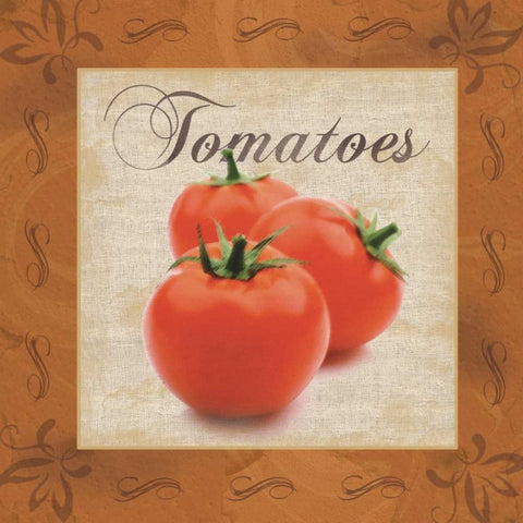 Tomatoes Gold Ornate Wood Framed Art Print with Double Matting by Gibbons, Lauren