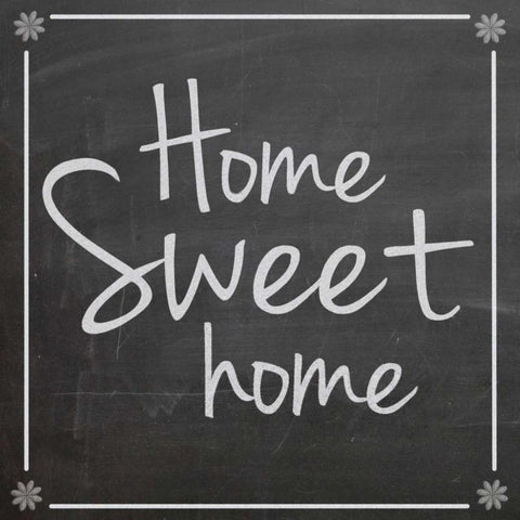 Home Sweet Home White Modern Wood Framed Art Print by Gibbons, Lauren