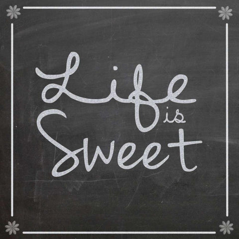 Life is Sweet Gold Ornate Wood Framed Art Print with Double Matting by Gibbons, Lauren