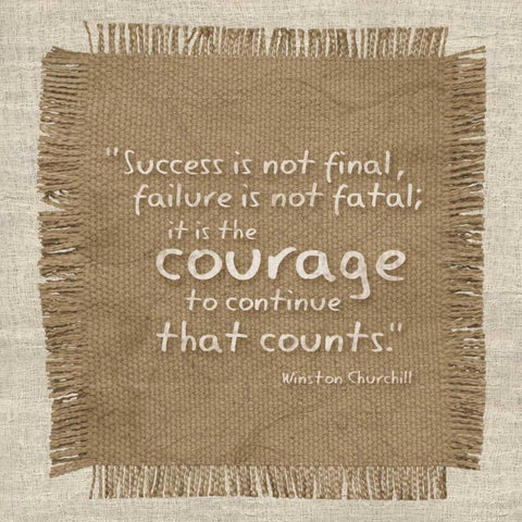 Burlap Courage Black Modern Wood Framed Art Print with Double Matting by Gibbons, Lauren