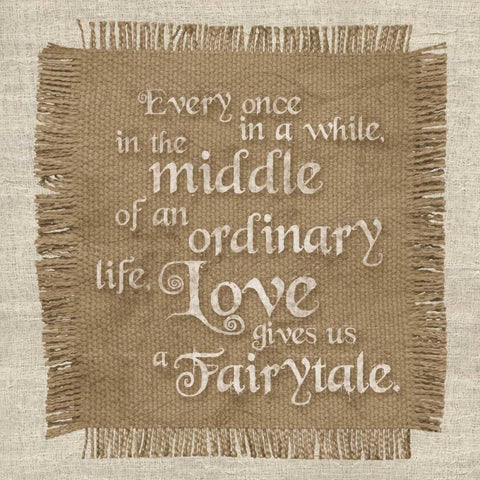 Burlap Fairytale White Modern Wood Framed Art Print with Double Matting by Gibbons, Lauren
