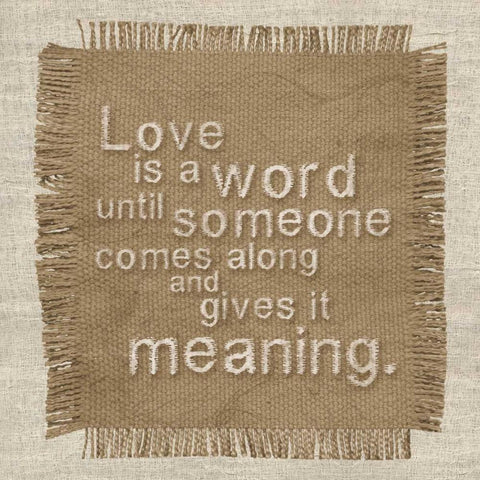 Burlap Meaning Black Ornate Wood Framed Art Print with Double Matting by Gibbons, Lauren