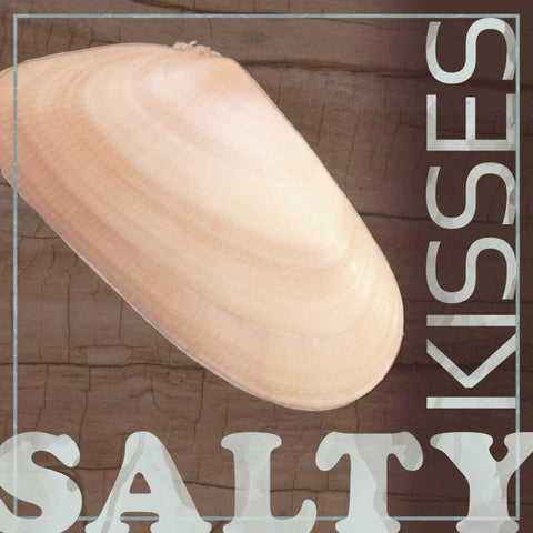 Salty Kisses Black Modern Wood Framed Art Print by Gibbons, Lauren