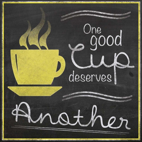 Another Yellow Coffee Black Modern Wood Framed Art Print with Double Matting by Gibbons, Lauren