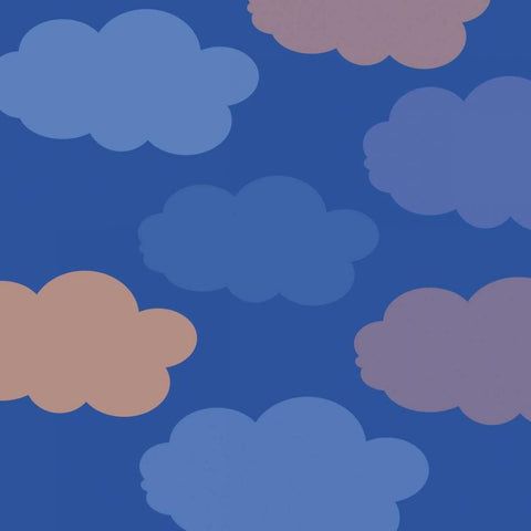 Kite Clouds White Modern Wood Framed Art Print by Gibbons, Lauren