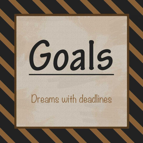 Goals Black Modern Wood Framed Art Print with Double Matting by Gibbons, Lauren